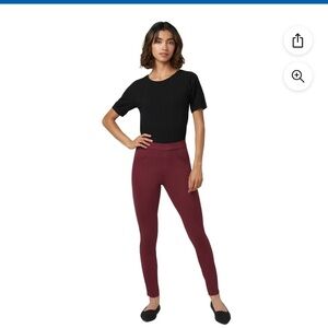 NWT HUE Elegant Burgundy Women's Leggings XXL
